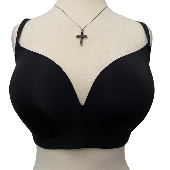 Secret Treasure black bra soft cup no wire adjustable great for t-shirts 38DD - Picture 3 of 10